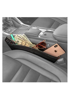 NOVOLAN NOVOLAN Car Storage Box Seat Gap Car Garbage Bin Car Mobile Phone Storage Box Bag Leather Storage, Space-saving, Attractive and Practical, Easy Installation, Large Convenient Storage 1 Pack (grey)  - Image 2