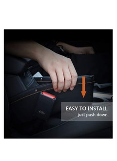 NOVOLAN NOVOLAN Car Storage Box Seat Gap Car Garbage Bin Car Mobile Phone Storage Box Bag Leather Storage, Space-saving, Attractive and Practical, Easy Installation, Large Convenient Storage 1 Pack (grey)  - Image 3
