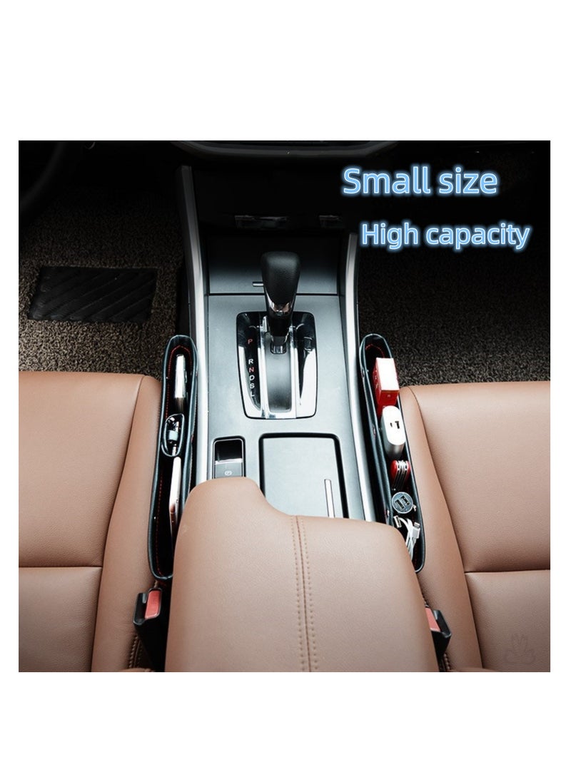 NOVOLAN - NOVOLAN Car Storage Box Seat Gap Car Garbage Bin Car Mobile Phone Storage Box Bag Leather Storage, Space-saving, Attractive and Practical, Easy Installation, Large Convenient Storage 1 Pack (grey) - Image 1
