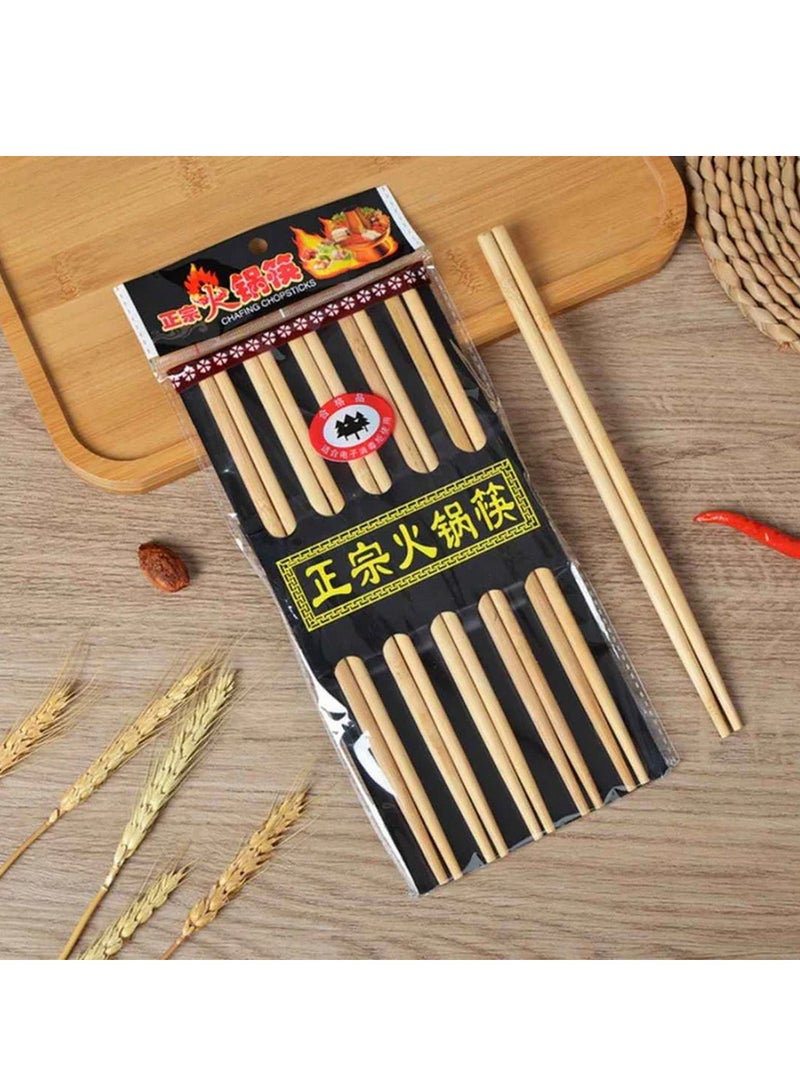 60 Pcs Reusable Bamboo Chopsticks - Natural Bamboo, 24cm Long Chopsticks for Sushi, Rice, Noodles - Chinese & Japanese Style - Image 2
