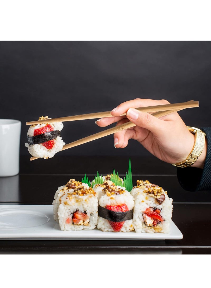 60 Pcs Reusable Bamboo Chopsticks - Natural Bamboo, 24cm Long Chopsticks for Sushi, Rice, Noodles - Chinese & Japanese Style - Image 4