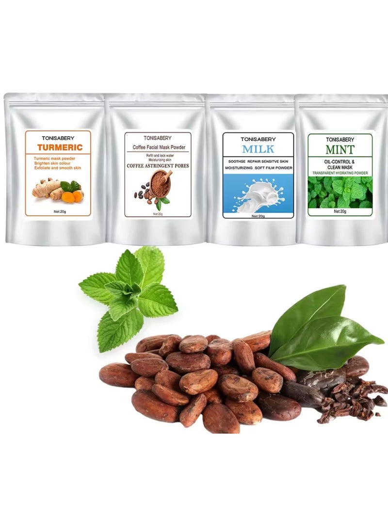 TONISABERY مسحوق قناع الوجه بالنعناع القابل للإزالة للتحكم في الزيت وتنظيف البشرة ماسك مرطب مغذي للوجه 20 جرام - Image 2