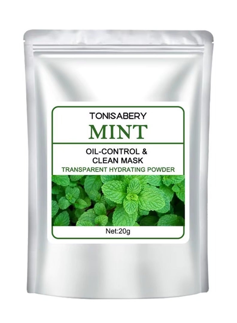 TONISABERY مسحوق قناع الوجه بالنعناع القابل للإزالة للتحكم في الزيت وتنظيف البشرة ماسك مرطب مغذي للوجه 20 جرام - Image 1