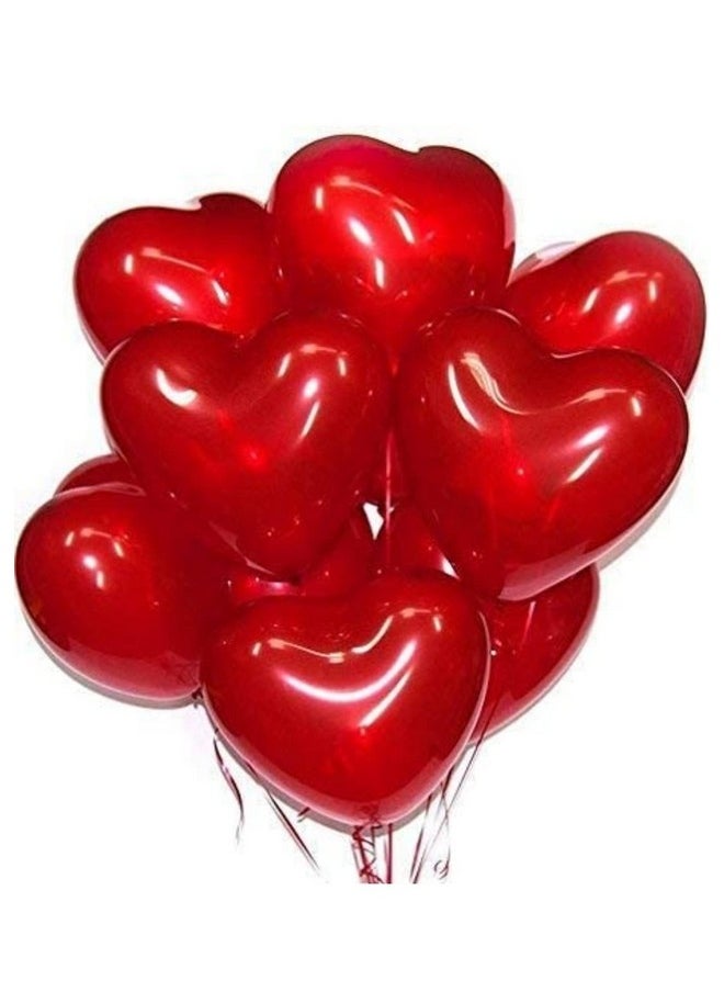 Balloonistics Red Heart Latex valentine Balloon Pack of 50  - Image 1