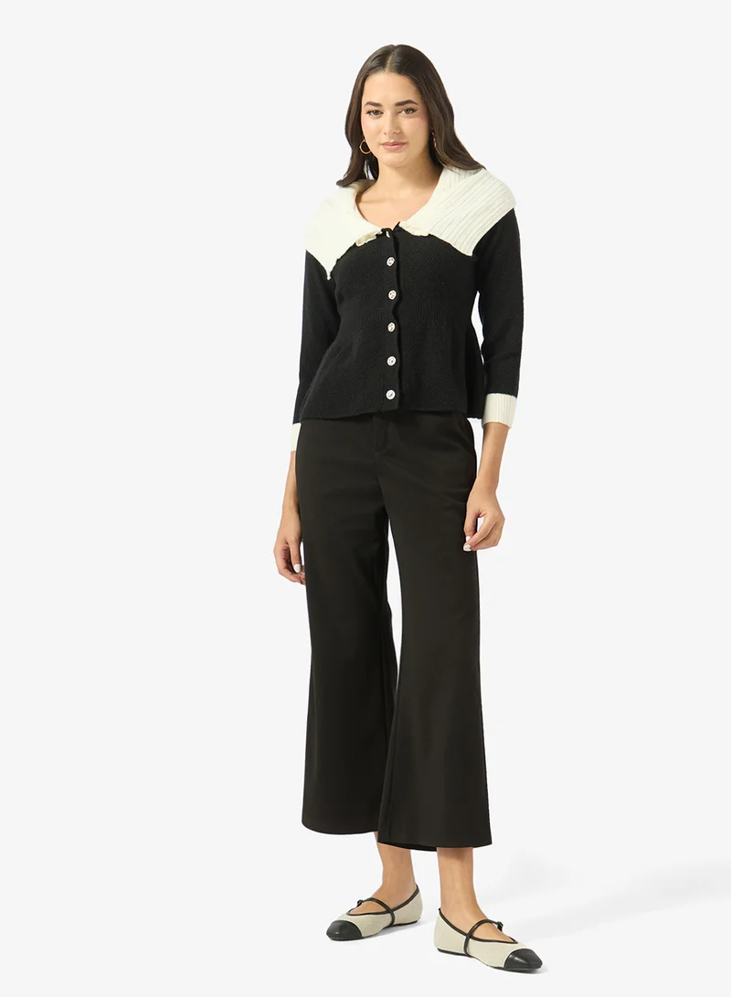 Ginger Classic Monochrome Button Down Top & Pant Set