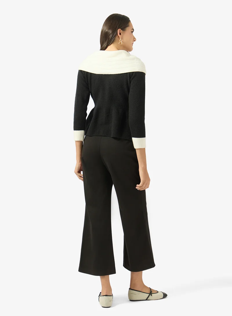 Ginger Classic Monochrome Button Down Top & Pant Set