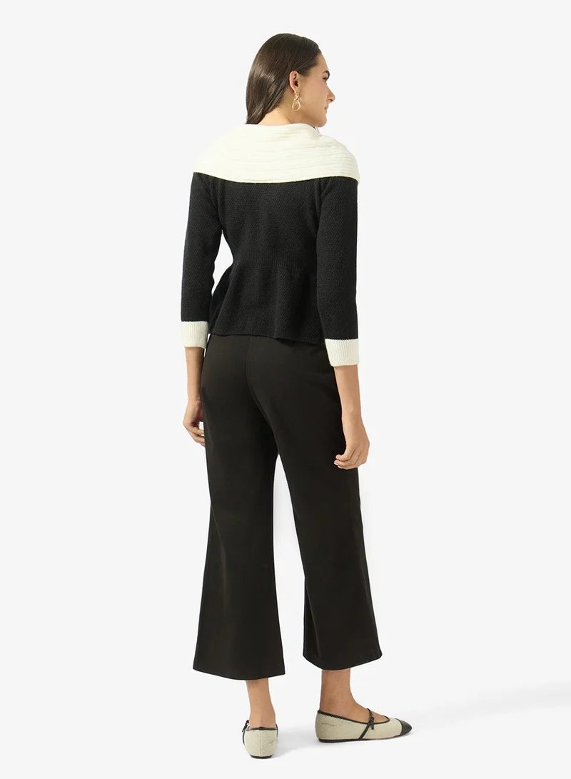 Ginger Classic Monochrome Button Down Top & Pant Set