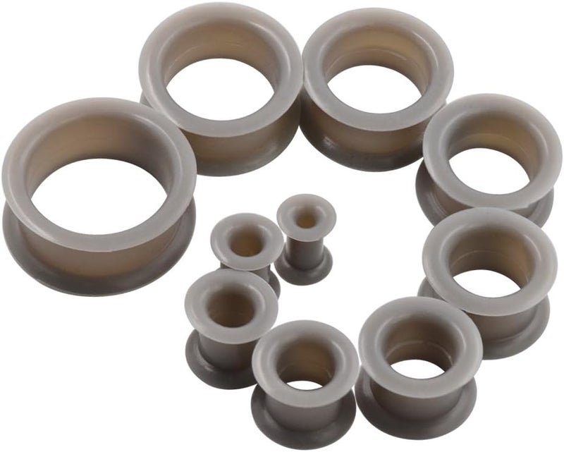 Oyaface 20 PCS Piercing Tunnel Set Soft/Hard Silicone Flesh Ear Plugs 2g-25mm Flexible Ear Stretching Gauge Expander - Image 1