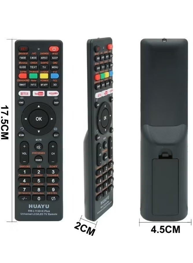 Huayu Universal TV Remote Control – Compatible with Samsung, LG, Sony, Philips, Panasonic, TCL, and More – Supports Netflix, YouTube, Amazon Apps - Image 3