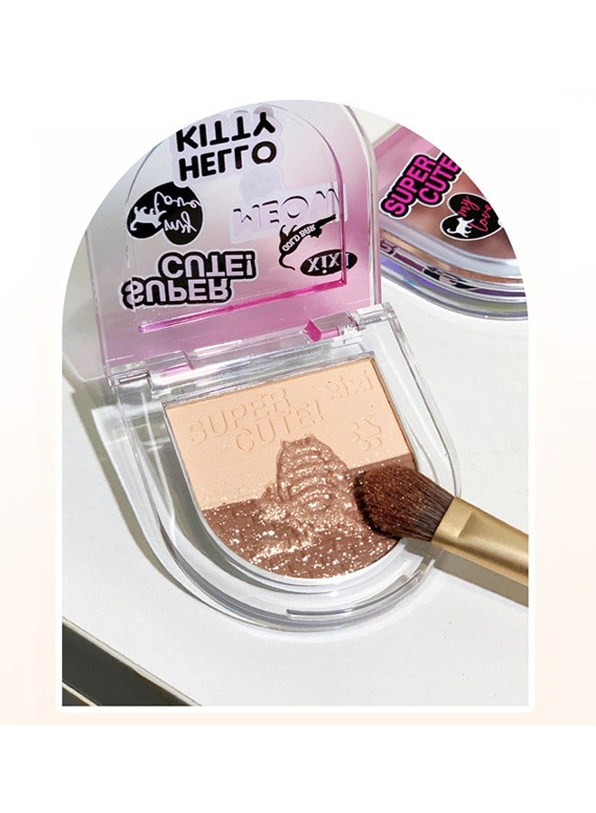 اكس اي اكس اي 3 ألوان لوحة ظلال العيون ولوحة الهايلايتر ، لوحة بودرة مكياج 3 في 1 ، ظلال عيون غير لامعة خالية من القسوة ، هايلايتر إضاءة لامعة لمظهر متوهج ، نيود # 01 - Image 3