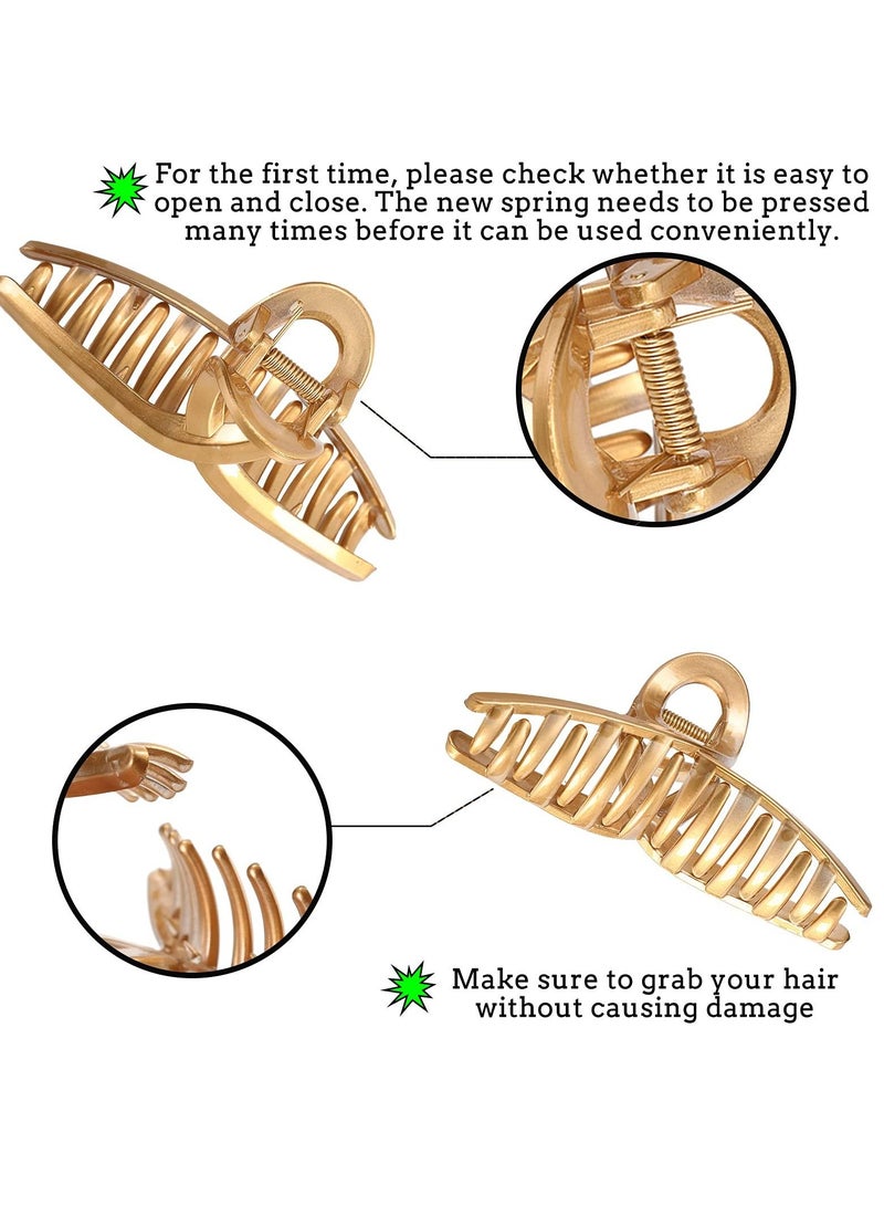 KASTWAVE Claw Hair Jaw Clips Barrettes 3 Pcs No Slip Claw Clip Hair Clamp Grips for Women Girls Jaw Clips Clamp Barrettes - Image 2