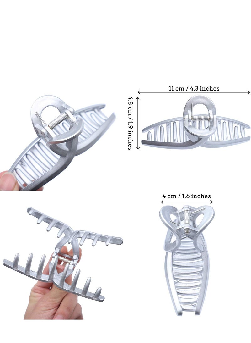 KASTWAVE Claw Hair Jaw Clips Barrettes 3 Pcs No Slip Claw Clip Hair Clamp Grips for Women Girls Jaw Clips Clamp Barrettes - Image 3