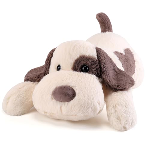 meowtastic Grey White Dog Weighted Stuffed Animals 22 Inch 45 Pounds Weighted Plush Dog Stuffed Animals Big Stuffed Dog Plush Pillow Cute Plush Toys Gifts for Kids Adults 22 45 lbs - Image 1