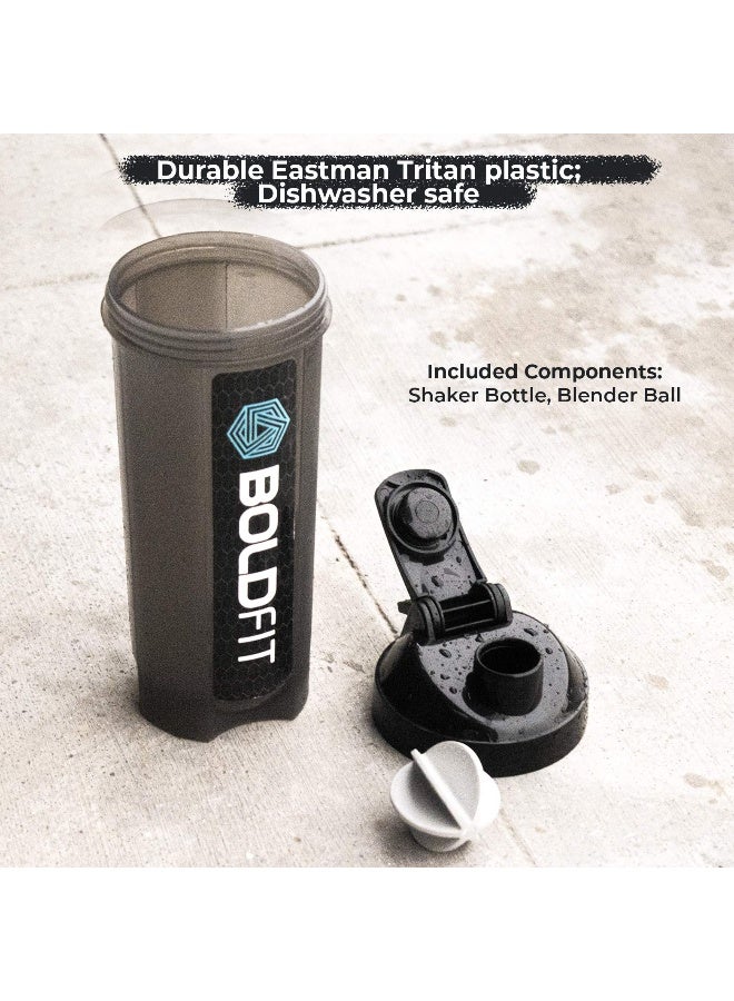 BOLDFIT Plastic Gym Typhoon Shaker Bottle 700Ml 100% Leakproof Guarantee Sipper Bottle Ideal For Protein,Preworkout And Bcaas,Bpa Free Material-Black - Image 5