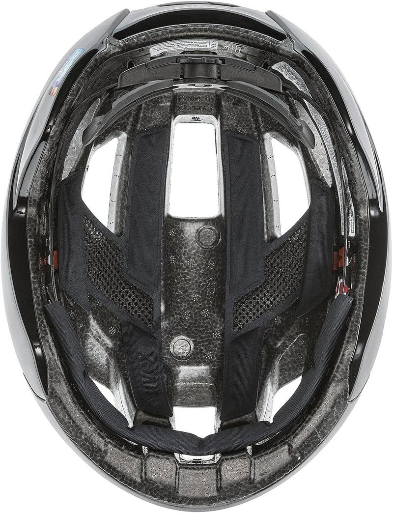 UVEX خوذة دراجة Uvex Rise - خوذة دراجة خفيفة الوزن - شكل انسيابي أنيق - نظام تهوية متقدم - 52-56 سم S/M أسود بالكامل - Image 5