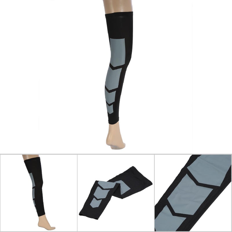 Elastic Leg Compression Long Sleeve Calf Support Brace Fit For Man and Women (black L) - Image 5