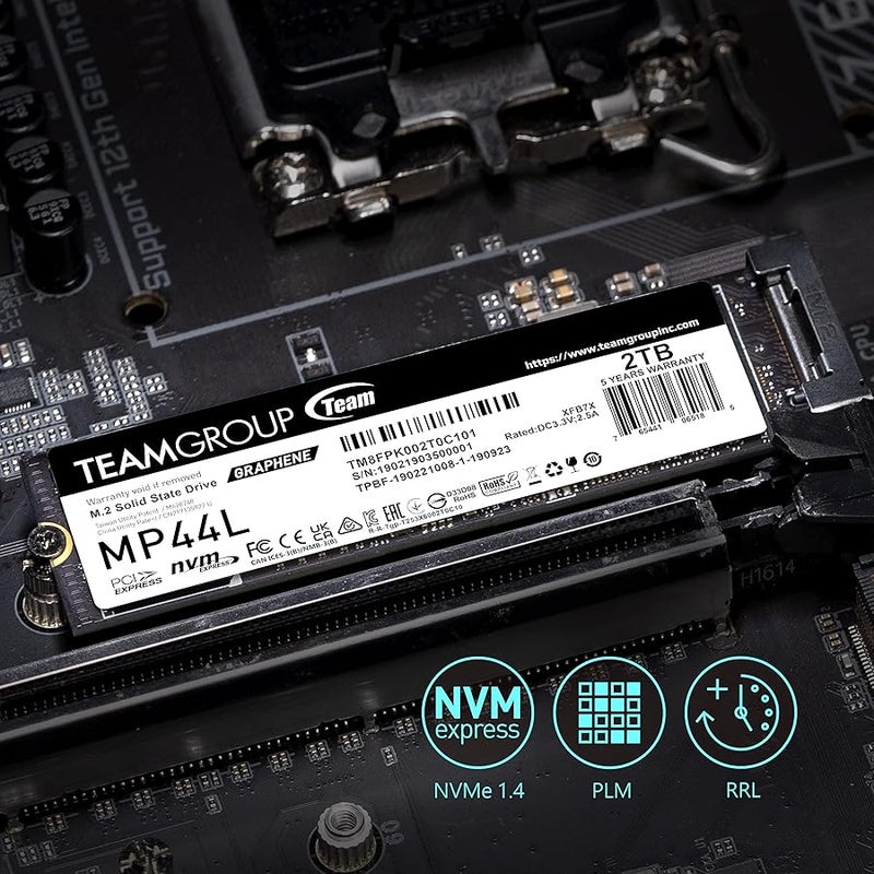 TeamGroup MP44L 500GB SLC Cache NVMe 1.4 PCIe Gen 4x4 M.2 2280 Laptop&Desktop SSD (R/W Speed up to 5,000/3,700MB/s) TM8FPK500G0C101 - Image 5