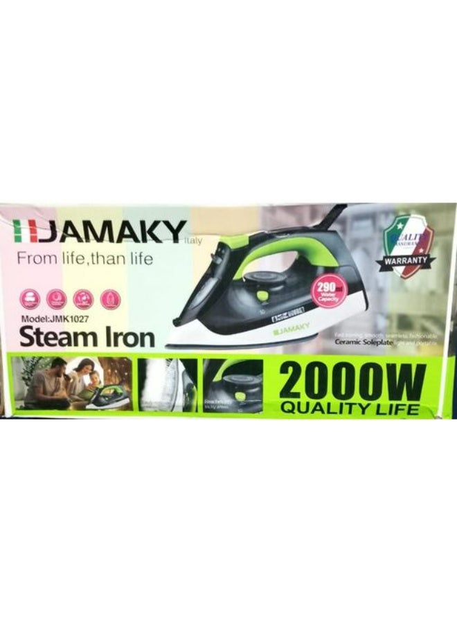 جامايكا مكواة بخار جيمكي 2000 وات - أخضر - JMK1027 - Image 1