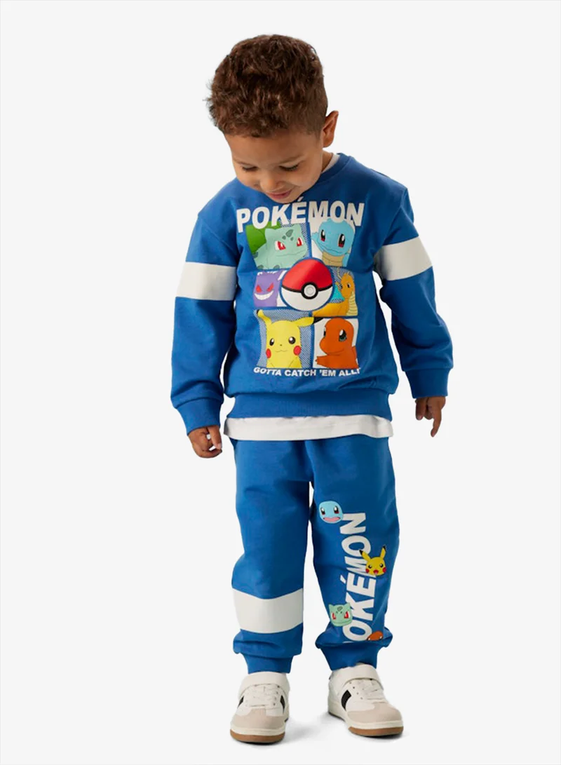 نيم ات بنطال رياضي للأطفال برباط خصر بتصميم بوكيمون