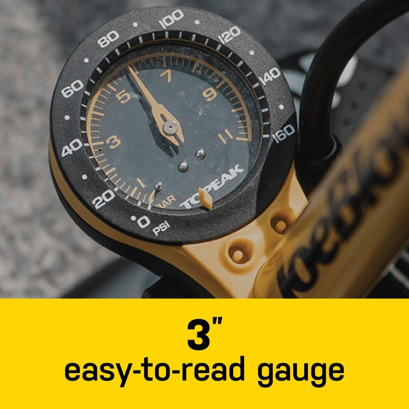 Topeak Joe Blow Sport III High Pressure Floor Pump,Yellow - Image 5