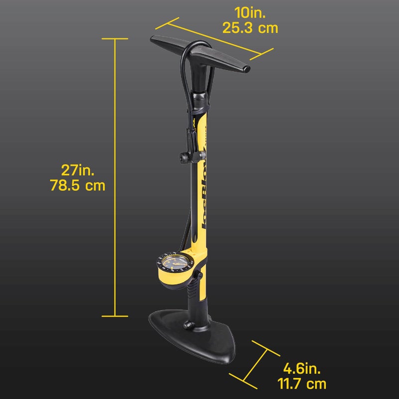 Topeak Joe Blow Sport III High Pressure Floor Pump,Yellow - Image 4