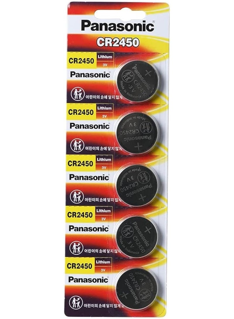 Panasonic CR2450 Lithium Knopfzelle (3°V, in Sichtverpackung)