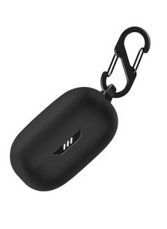 Y&D Silicone Case Cover Compatible with JBL Live Pro 2TWS, Protective Earphones Skin Cover, Soft Shockproof Carabiner Accessories, Black  - Image 1
