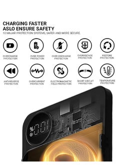 Lisen 2 in 1 Wireless Power Bank All Mobile Types Fast Charging 5000 mAh 20w With Digital Screen For MagSafe for iPhone and Andriod With Wire Battery Power bank Portable Fast Charger Pocket Size Grey  - Image 4