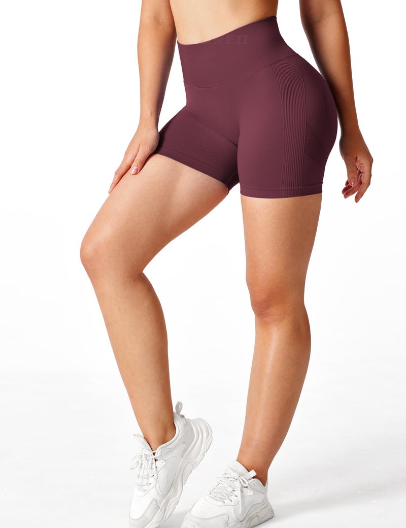 YEOREO Professional Women Workout Shorts 3.6" Scrunch Shorts Seamless High Waisted Contour Gym Yoga Biker Shorts - Image 4