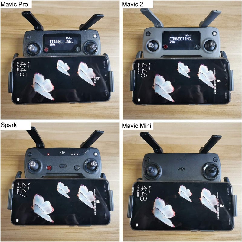 HeiyRC حامل هاتف بسماكة 0.31-0.47 بوصة (8-12 مم) لجهاز DJI Mavic Mini Se Mavic Pro 2 Zoom Air Spark للتحكم عن بعد، ملحق مشبك هاتف - Image 2