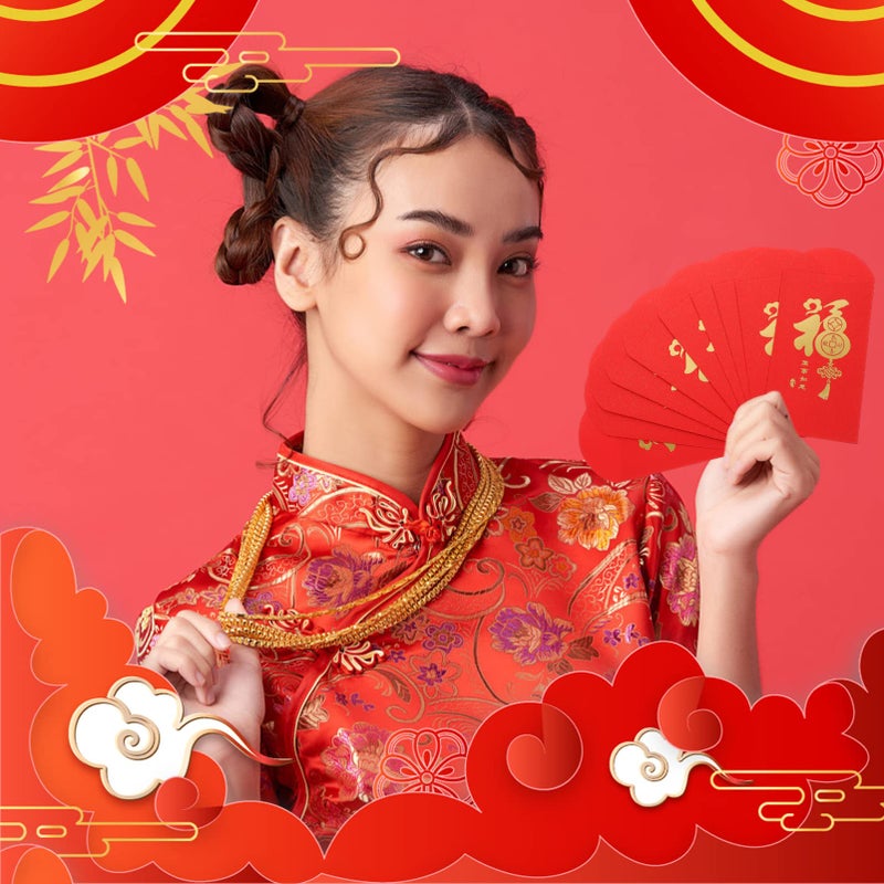 Red Chinese Envelopes 10pcs Creative Money Pouches for Weddings Year Celebrations - Image 4