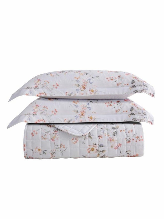 VALENTINI 4-Piece Microfiber Printed Bedspread Queen Set - Image 2