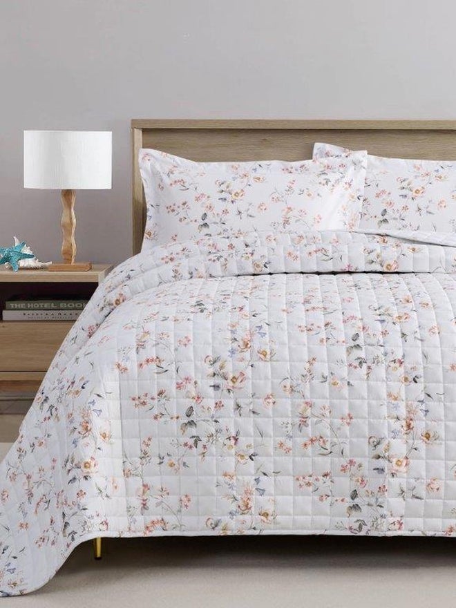 VALENTINI 4-Piece Microfiber Printed Bedspread Queen Set - Image 3