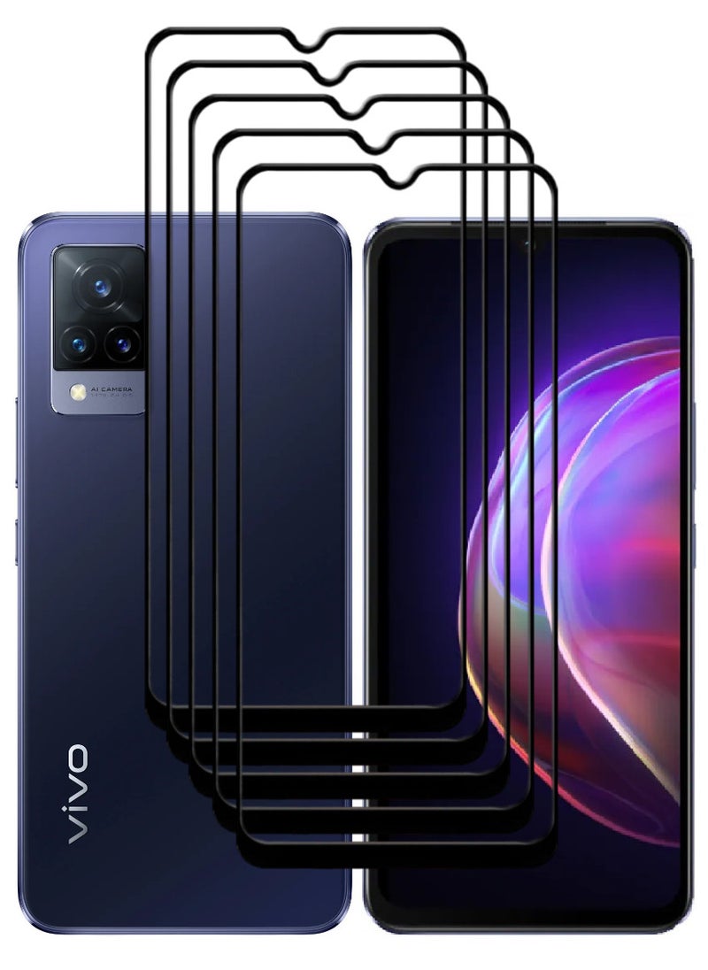 ACLIX 5 Pieces Antistatic ESD Dustproof Premium Quality High Definition Tempered Glass Screen Protector Designed For vivo V21 - Image 1