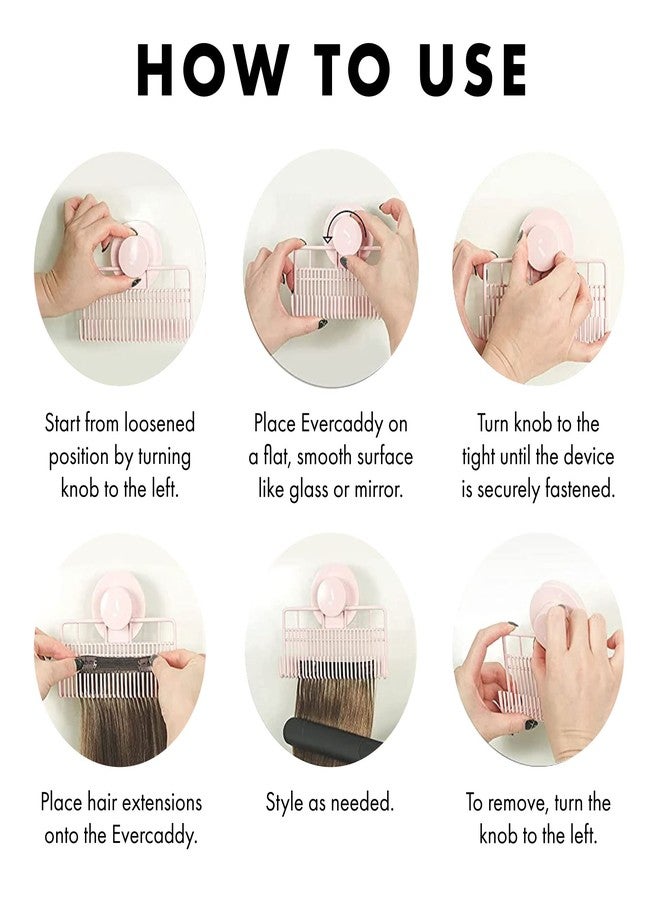 EVERLONG Evercaddy by Everlong, Portable Holding Caddy that Stores Washes Styles and Secures 100% Human Hair Extensions - Works for Clip-ins Halos & Wefts Black - Image 5