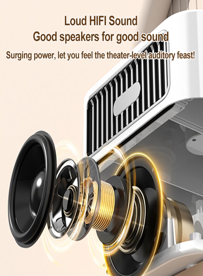 Portable Wireless Speaker Vintage CD Record Style BT5.3 Technology Speakers Stereo Scene HiFi Sound AUX USB Flash Drive TF Card 10H Long Playtime Portable - Image 4