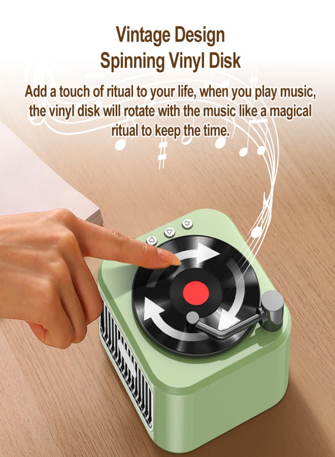 Portable Wireless Speaker Vintage CD Record Style BT5.3 Technology Speakers Stereo Scene HiFi Sound AUX USB Flash Drive TF Card 10H Long Playtime Portable - Image 5