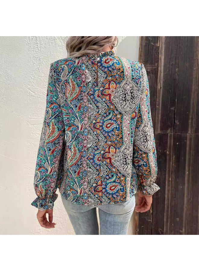 European And American New Hot Casual Versatile Commuter Exotic Long-sleeved Shirt For Women - Image 2