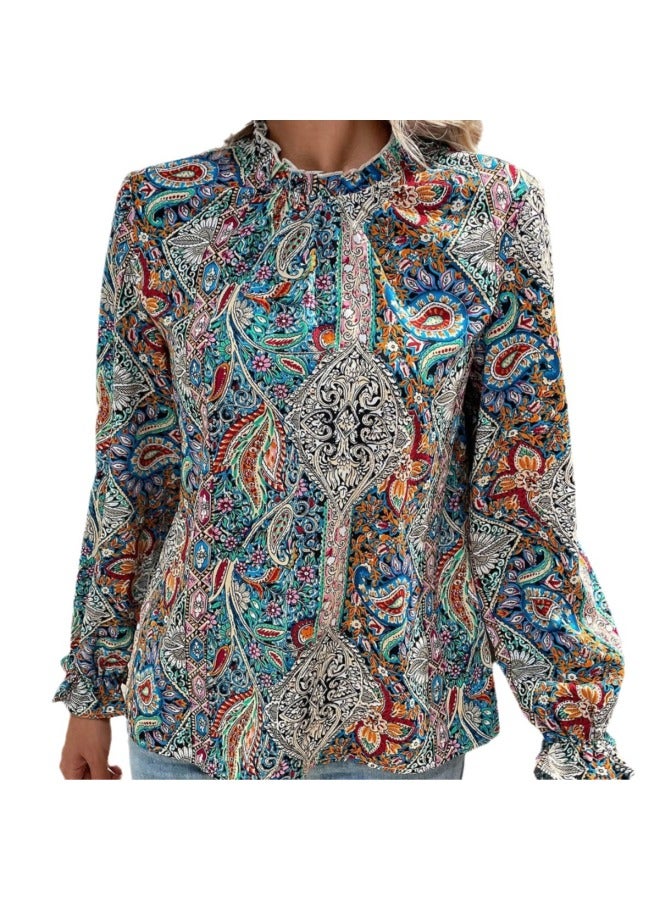 European And American New Hot Casual Versatile Commuter Exotic Long-sleeved Shirt For Women - Image 5