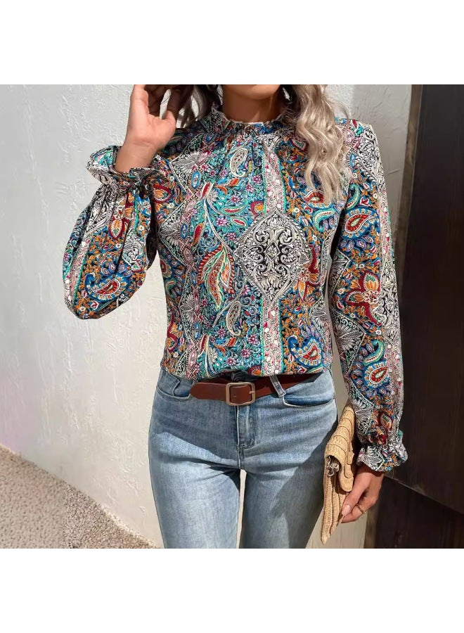 European And American New Hot Casual Versatile Commuter Exotic Long-sleeved Shirt For Women - Image 3