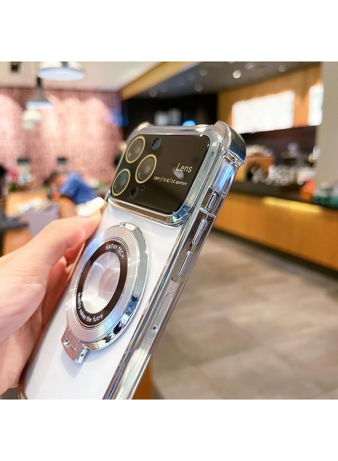 S-TOP Case For iPhone 11 Pro Max MagSafe Holder Shockproof TPU Phone Case with Lens Film - Image 3