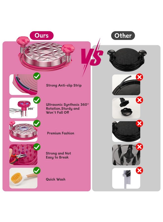 Aopigavi Chicken Shredder Anti-Slip Meat Shredder Tool Twist with Brush Chicken Shredder Tool Twist Ergonomic Handle Transparent Lid Meat Shredder BPA Free Dragon Fruit - Image 4