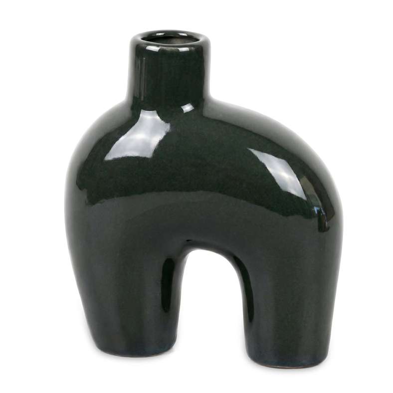 Pan Home Rue Ceramic Abstarct U Vase 15.5x8x18cm - Green - 112AIC9904846 - Image 4