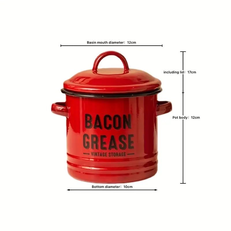 Emptycolor Bacon Grease Saver with Strainer â€“ Emptycolor 46oz Grease Container for Kitchen, Cooking Oil Bacon Fat Storage Can Jar with Stainless Steel Filter â€“ Farmhouse Style Grease Holder, Dishwasher Safe - Image 5