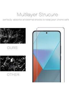 جنرال حامي شاشة وكاميرا لهاتف شاومي Redmi Note 13 Pro/Poco X6 5G، يتضمن حزمة تحتوي على حامي شاشة من الزجاج المقسى 9H بتقنية Ultra HD ومقاوم للخدش، بالإضافة إلى حاميين للكاميرا.  - Image 3