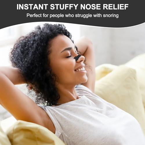 MQ 50ct Nasal Strips for Snoring Black Nose Strips for Breathing Extra Strength Snore Strips to Open Nasal Passages, Relieve Nasal Congestion - Image 2