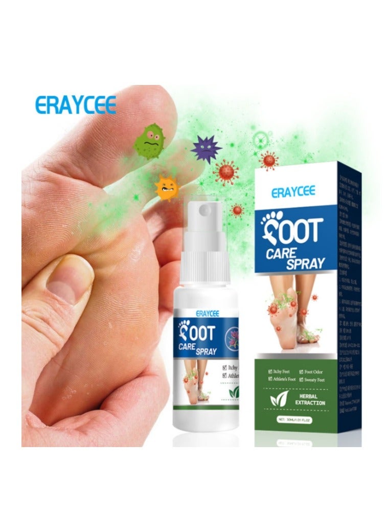 ERAYCEE Foot Deodorant Spray 30ml Foot Care Spray, Foot Odor Neutralizer, Foot Care and Hygiene, Relieves Itching, Eliminates Foot Odor, Refreshes And Invigorates, Long-Lasting Protection - Image 1