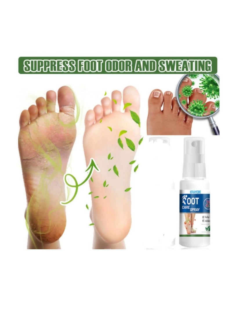 ERAYCEE Foot Deodorant Spray 30ml Foot Care Spray, Foot Odor Neutralizer, Foot Care and Hygiene, Relieves Itching, Eliminates Foot Odor, Refreshes And Invigorates, Long-Lasting Protection - Image 3