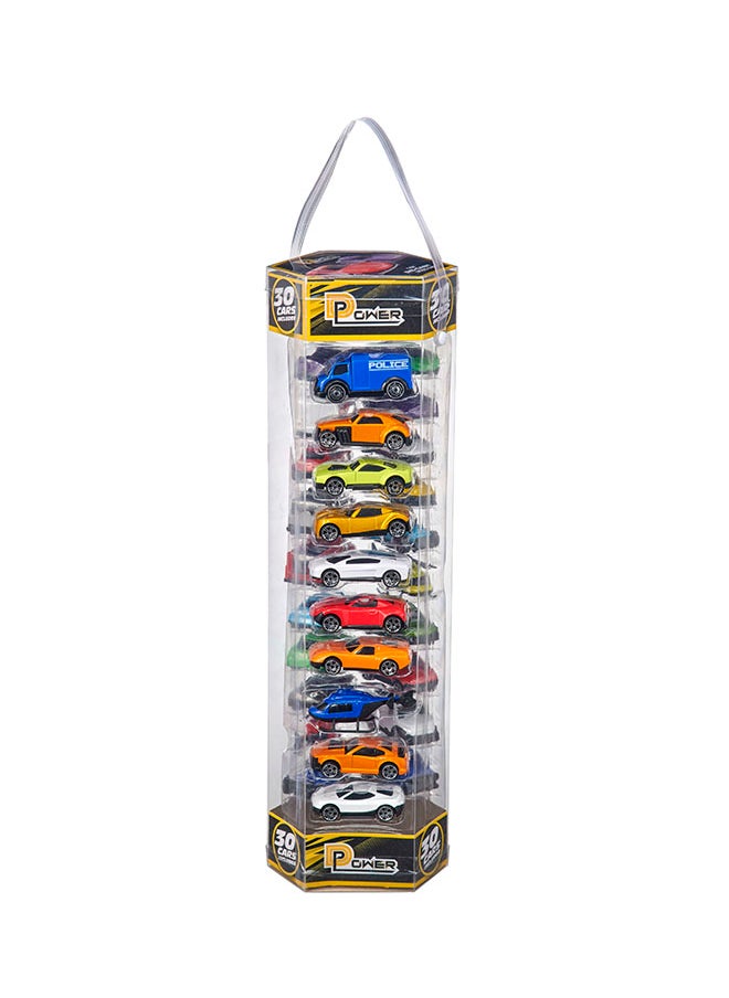 D-Power D-Power Diecast Cars Pack: 1:64 Scale Metal AlloyCollection with Storage Carrying Tub 30-Piece Multicolour  Built with a durable die-cast alloy body, these vehicles are designed, for playtime  - Image 2