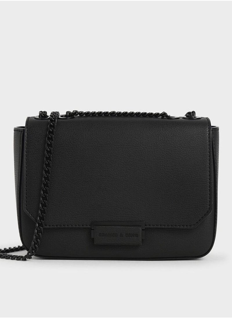 Charles & Keith Charles & keith classic metal chain crossbody bag  - Image 1